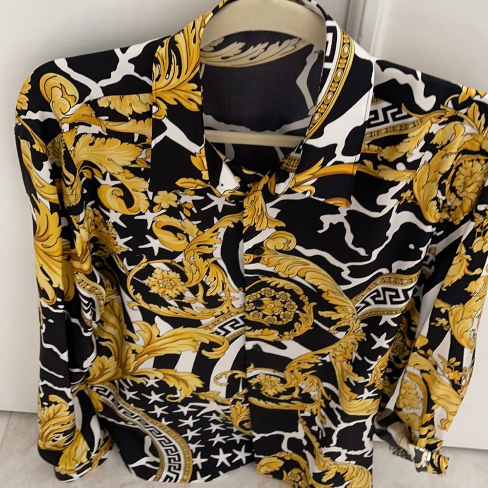 Versace silk shirt never worn size large